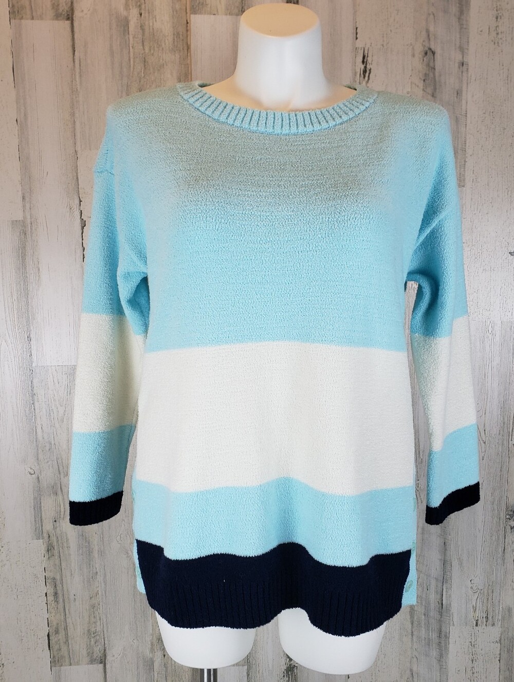 Talbots Striped Blue Sweater Size 1X